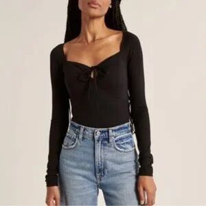 Abercrombie & Fitch Black Long Sleeve Top